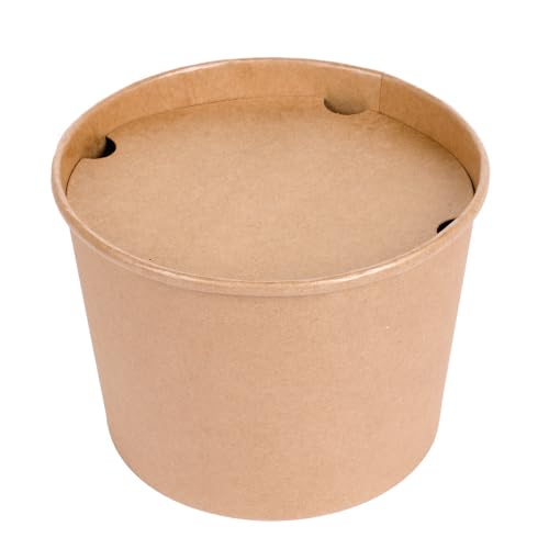 García de Pou - 50 Unidades - Cubos Pollo + Tapas 1920 Ml 337 + 18Pe G/M2 Ø 16,8/13,9X12,3 Cm Natural Kraft