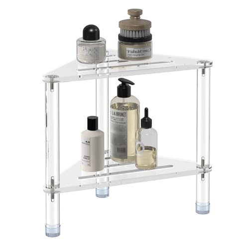 GOIOOIA Acrylic Corner Shower Stool for Shaving Legs 11.42