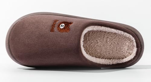 Caistre Trendy Plush Slipper for Women Men Suede Upper Winter Fall Cozy Faux Fur Lining Slide 2025 Memory Foam House Slipper4