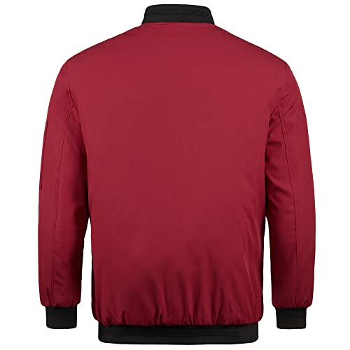 Image of WULFUL Mens Casual Lightweight Jacket Softshell Flight Bomber Jacket Varsity Windbreaker