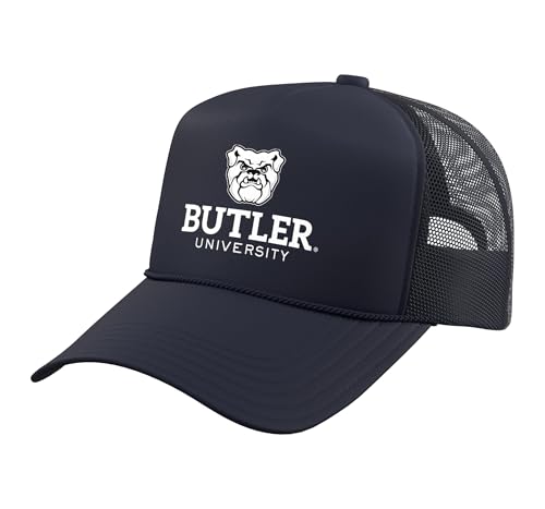 Butler Bulldogs | Official NCAA Merch | PPBUTL29 Trucker Hat with Adjustable Mesh Back, Navy Blue