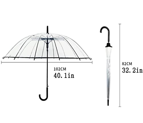 Umbrellas Umbrella Rain Umbrellas Transparent Golf Umbrella Large Oversize Vented Automatic Open Stick Umbrellas Outdoor Camping Windproof (Color : A, Size : 40Inch) #TOP1