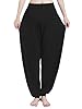 Womens Athletic Harem Pants, Modal Cotton Soft Elastic Yoga Sports Dance Trousers (UK, Alpha, S, Regular, Regular, Black) #1