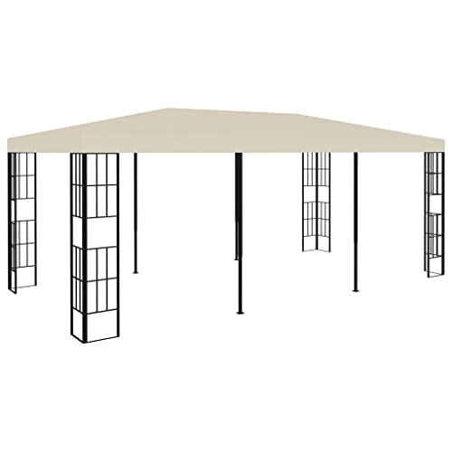 Homgoday Gazebo gazebo 3x6 m Crema Tenda di Ricezione Gazebo Gazebo Padiglione Esterno, Tendone per Campeggio, Festa, Barbecue