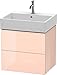 Duravit LC Vanity Unit, 2 Drawers, 544x584x459, Apricot Pearl HG