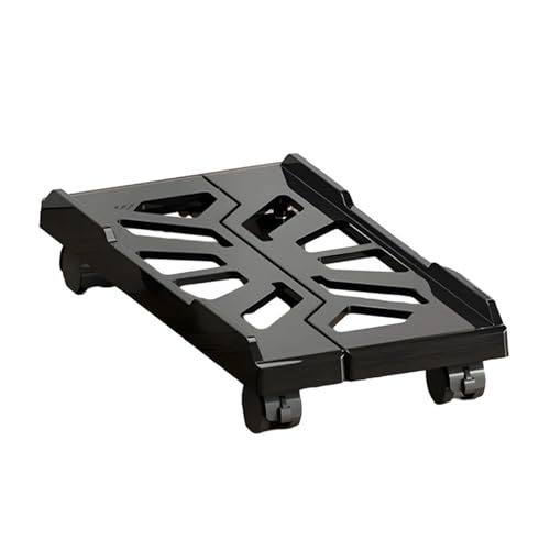 Soporte ajustable para monitor y CPU móvil con ruedas giratorias, soporte ventilado para torre PC bajo el escritorio, compatible con la mayoría de computadoras