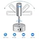 ERWEY 2er LED Leselampe 12V Wohnmobil,Wandleuchte Bettlampe mit Schalter Touch Dimmbar 3000K-6000K, DC 12V-24V Spot Innenbeleuchtung mit USB A+C-Anschlüssen für Boot Auto Van Yacht (Silber)