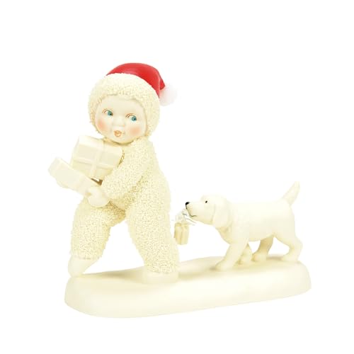 Department 56 Snowbabies Christmas Jubilee Puppy Parcels Figurine, 4.33 Inch, Multicolor