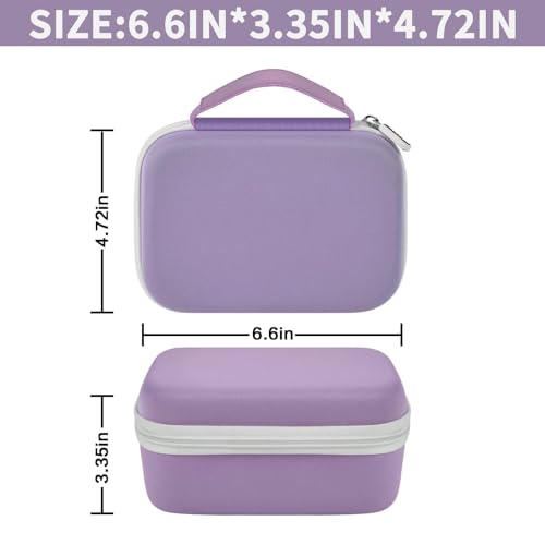 Image of Boobowl Hard Case for Phomemo M110 /M110S Label Maker, Case Only | Organized Label Roll Storage, Mesh Pocket for Charging Cable, Home Office Inventory, Small Business - Purple