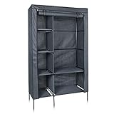 yourGEAR Kleiderschrank Grado - Stoffschrank 105 x 45 x 180 cm Schrank mit Kleiderstange und 6 Ablagefächer