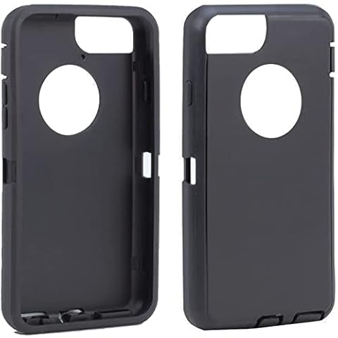 Replacement TPE Silicone Outer Skin Compatible with Otterbox Defender Series Case for iPhone 7/iPhone 8 Black Cover