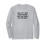 Mi Schnauzer me deja dormir en la cama Dueño de perro Manga Larga