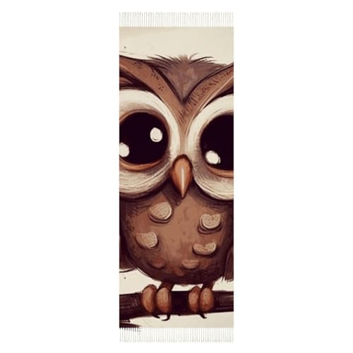 FJRFGbkJKN Scarf for Women Winter Scarves Shawl Scarves Cute Owl Scarf with Tassel Fringed Long Wrap