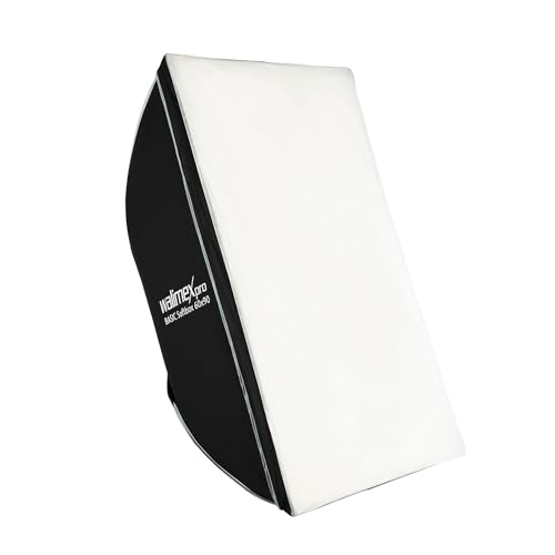 Walimex pro Softbox 60x90cm, um 360° drehbar, inkl Front- und Zwischendiffusor, Transporttasche, Bowens Adapter, ideal für Produkt- und Peoplefotografie