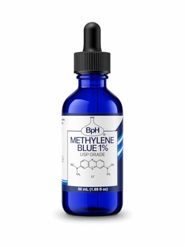 Image of Biopharm Methylene Blue 1% USP Grade, 50 mL (1.69 fl oz.), Made in USA, Trusted Brand for 48 Years, Glass Bottle, 3rd Party Tested
