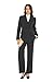 Lamgool Women Suit 2 Pieces Double Breasted Wool-Look Pants Set for Work (Black, X-Small)