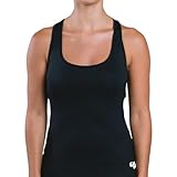 BB by Belén Berbel Camiseta Deportiva de Tirantes - Ropa para Pádel, Tenis y Pickleball - Tejido Técnico Bi-Stretch UV50+ - Basic Black - Talla L - Secado Rápido SS26 Pista Club Premium Secado Rápido
