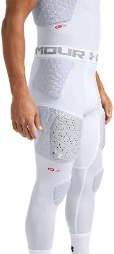 Under Armour unisex adult Gameday Pro 7 Pad Tight, White, Medium US