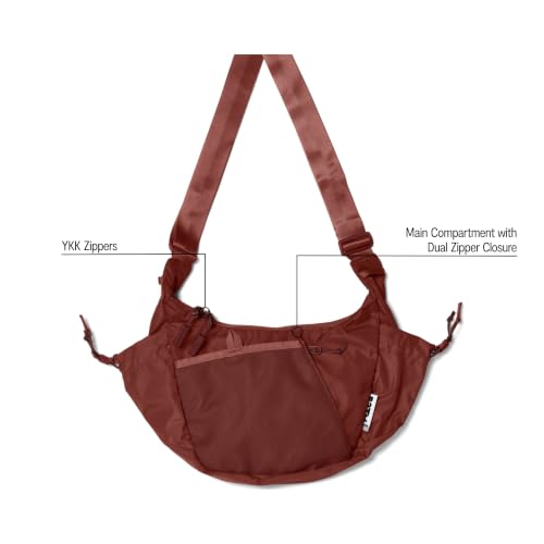 Image of Baboon to the Moon Crescent Crossbody Travel Sling Bag