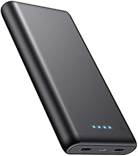 iPosible Power Bank, Portable Charger [24800mAh] External Battery Pack with 4 LED Lights Ultra Compact High-Speed Charging Compatible with iPhone 13 12 Pro 11 XS/Huawei/Samsung/iPad/OPPO/Xiaomi