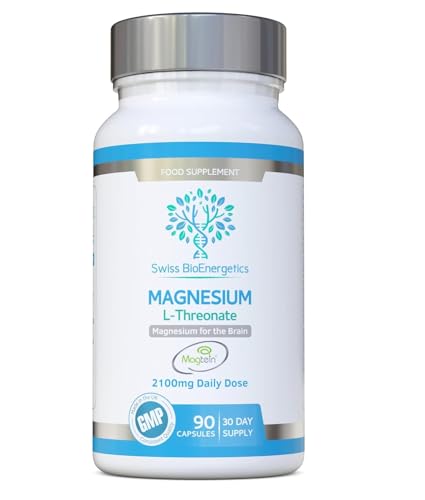 Magnesium L-Threonate 2100mg Daily Dose Magtein 30 Day Supply - Providing 151mg of Active Elemental Magnesium - Easily Absorbable - Highly Bioavailable No Artificial fillers - UK Manufactured