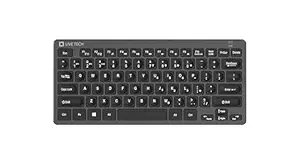 Live Tech WMK05 Wireless Keyboard 2.4GHz + Bluetooth, Compact 78-Key Design, 10 FN Multimedia Keys, Ergonomic Water Droplet Keycaps, Compatible with Windows - Black