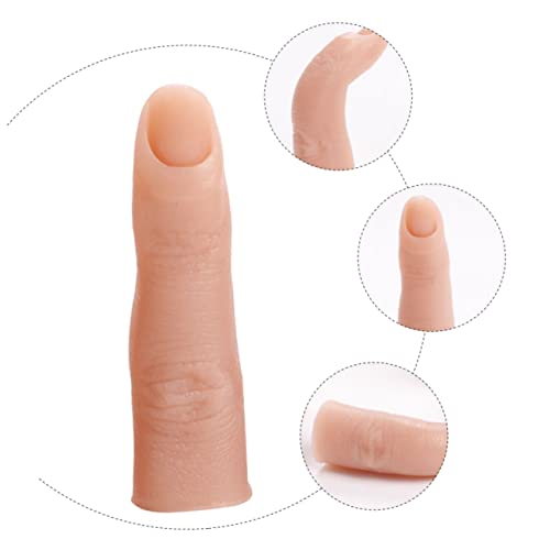 Image of balacoo Silicone Fake Finger 2.75 Inch Hand Reusable Manicure Tool for Nail Art Beginners and Salon Use