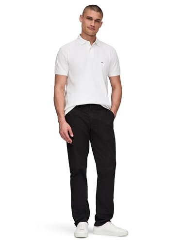 Image of Tommy Hilfiger Men's Short Sleeve Polo Shirts in Classic Fit with Stretch and Organic Pique Cotton