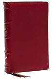 KJV Large Print Single-Column Bible, Personal Size with End-of-Verse Cross References, Red Goatskin Leather, Premier Collection, Red Letter, Comfort ... Indexed): Holy Bible, King James Version