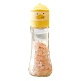 Molinillo de sal marina | Molinillo de sal y pimienta portátil de cocina Yellow Duck 180 ml/200 ml – Molinillo de sal marina manual para pimienta de cocina con grosor ajustable para condimentos, sal