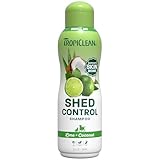 TropiClean Deshedding Dog Shampoo, Fast-Acting Shedding Control & Coat Softener, Puppy Safe, Made in USA, Lime & Coconut Scent, Cat Friendly, 20oz.