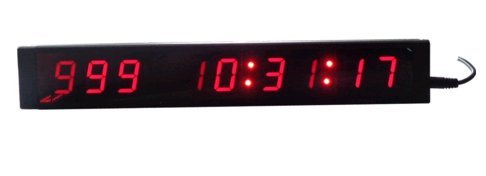 BestLED LED Digital Days Countdown Clock 1" 9 Digits Red Color Wall Clock Day Events with Remote Con
