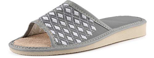 Ladeheid Pantuflas Zapatillas de Casa Mujer LAFA023 (Gris, 41 EU)