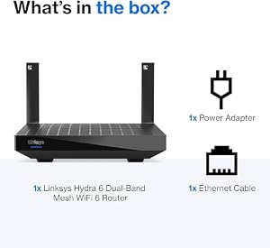 Linksys AX2200 | Dual-Band Mesh WiFi 6 Router | 2.2 (AX2200) Speeds | Connect 15+ Devices | 1500 Sq Ft Coverage | 2024 Release, Black — photo 5 of 5