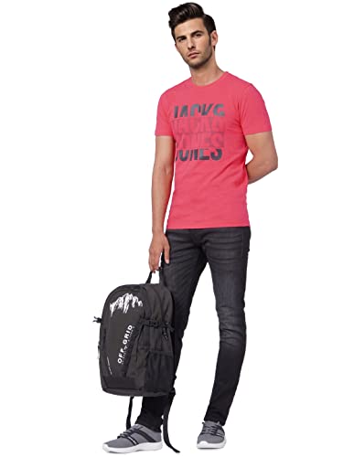 Image of JACK & JONES Men's Cotton Printed Slim Fit T-Shirt