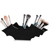 Gosuoa Coffin Decor Gothic Makeup Brush Organizer, Gothic Bedroom Decor for Vanity, Goth Accessories Goth Gifts for Women