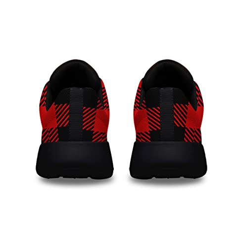 Sonzj-II Plaid Shoes for Womens Mens Athletic Tennis Sneakers Lightweight Walking Running Buffalo Plaid Shoes Gifts for Boy Girl4