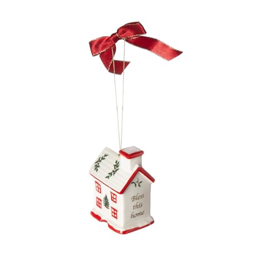 Spode Christmas Tree Bless This Home Ornament, Elegant Hanging Decoration ...