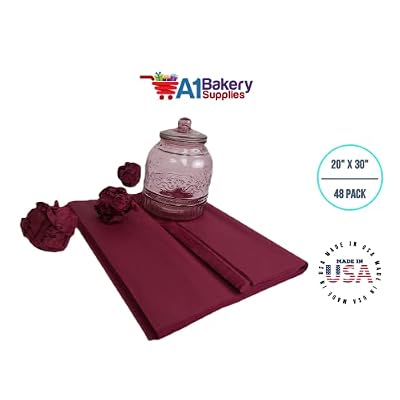 Burgundy Tissue Paper 20 Inch X 30 Inch - 48 Sheet Pack Premium Quality Gift wrap Tissue Paper A1 bakery supplies Made in USA