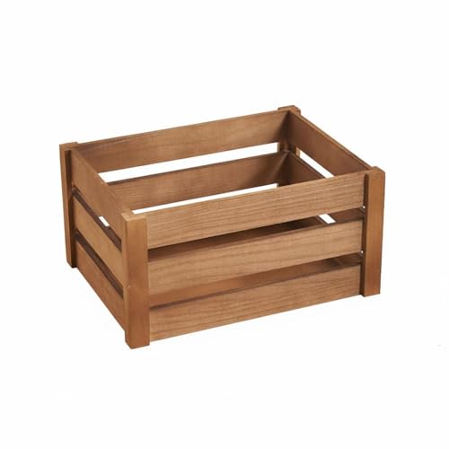 Chosertory Children Storage Bin Caja Organizadora de Madera con Diseño Contemporáneo Ventilado Reutilizable Adecuada para Almacenamiento de Juguetes Libros Hogar Balcón Jardín, Marrón, 36 25 18