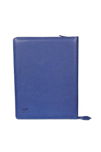 Image of Sukeshcraft Pu Multiuse 25 File Sleeve for Documents, Certificates, Fixed Deposit Receipt, Portfolio B4 Size Documents Holder for Sports, Office, Home, School (Grain Blue, B4 Size Leaf)