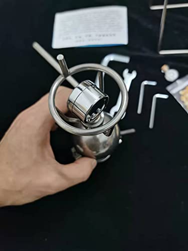 High Pressure Popcorn Maker Machine Mini Stainless Steel Professional Roasting Popcorn Machine With Pressure Gaug Manual Crank Handle Gas Heating Slow Boost For Family Gatherings Study Party Fun #TOP1