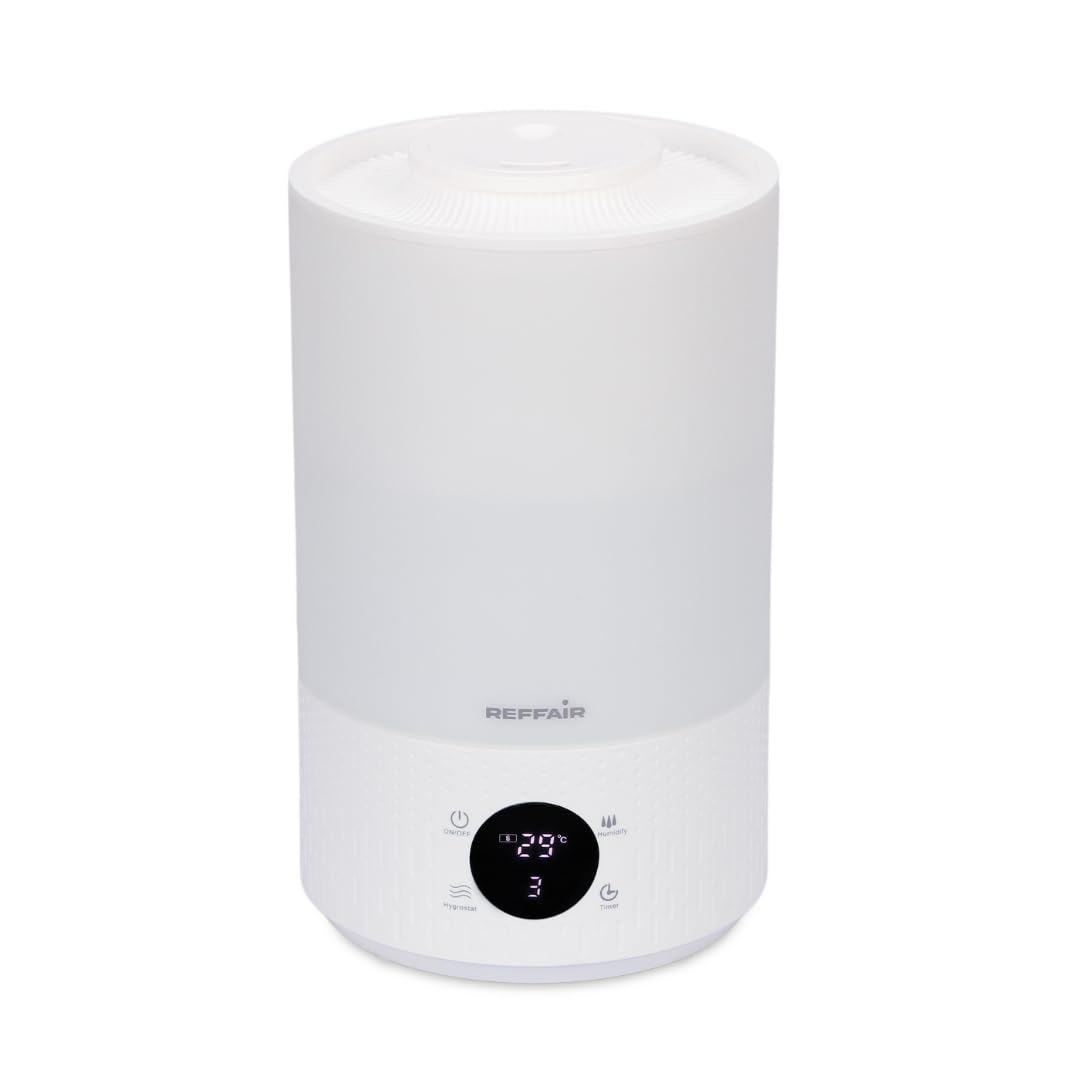 Reffair Caligo 70 Plus 3L Smart Cool Mist Ultrasonic Humidifier for Bedroom, Top-Fill, Auto Humidity Adjustment, Essential Oil Diffuser, Ideal for Baby Nursery and Indoor Plants (B0CK4HB93Y) Amazon Price History, Amazon Price Tracker