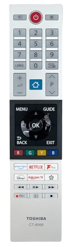 Original CT-8568 TV Remote Control Compatible with Toshiba 50UV2363DB 435UV2363DB 55UV2363DB 65UV2363DB Smart 4K Ultra HD Vidaa Freeview LED - Image 2