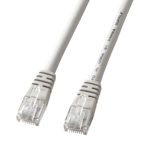 Câble de réseau Cat5e 20 m gris RJ45 ordinateur internet Sanwa