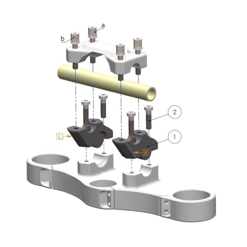 Abrazadera de manillar VOGE 900DSX extensor elevador de arrastre 2024 7