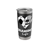 Grandma Life Heart Funny Soccer Hockey Grandma Stainless Steel Insulated Tumbler