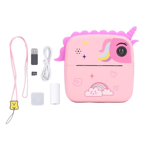 Cámara de Selfie de Selfie de impresión instantánea para niños (Rosa)