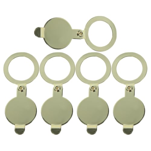 Toddmomy 5pcs Cobertores para Mirilla: Cubierta de Mirilla de Cobre para Puerta - Protección de Privacidad - Protector Contra Espionaje - Seguridad para Apartamento miniatura 1