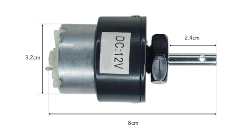 Image of Shockley 12V Dc Gear Motor Low Noise Motor With Metal Gears Centre Shaft Heavy Duty Motor for Robotics Grade A (60 RPM, 2 Piece)